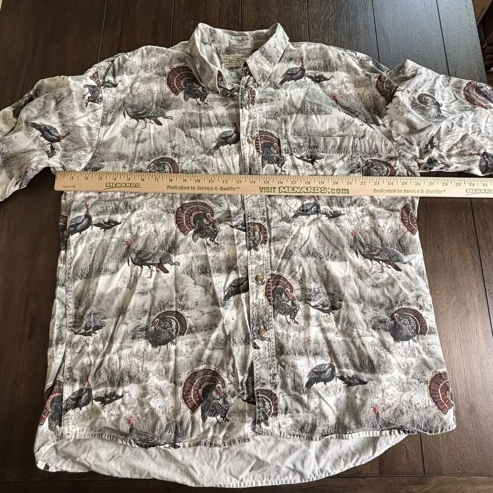 RedHead Mens Short Sleeve Button Down Shirt XXL Turkey Hunting Graphic Print AOP